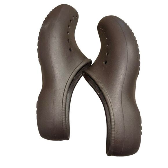 Crocs Tully Espresso Brown Clogs Womens Sz 11 Slip On Comfort Shoes Nurse Casual - Picture 5 of 14